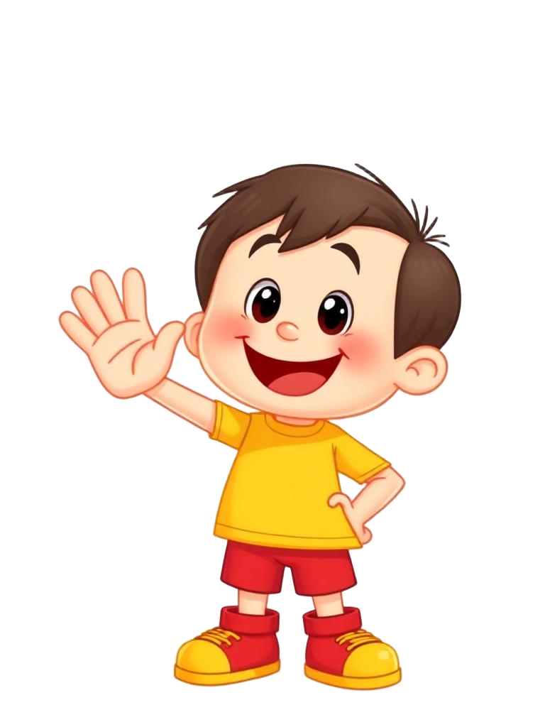 Happy child illustration welcoming families to Fun Little Education Nursery in Livingston, West Lothian